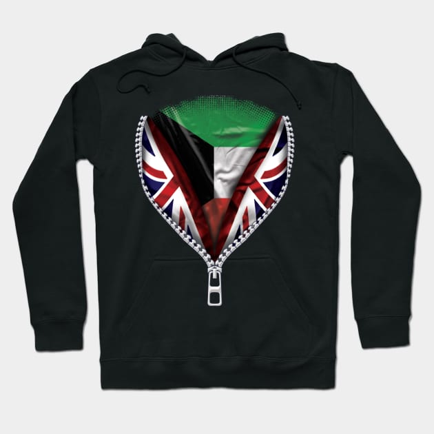 Kuwaiti Flag  Kuwait Flag zipped British Flag - Gift for Kuwaiti From Kuwait Hoodie by Country Flags